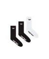 Diesel 3-pack Of Ribbed Socks With D Logo In Black