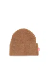 Diesel Ribbed Alpaca Beanie In Brown