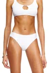 Diesel Ribbed Bralette With Oval D Plaque In White
