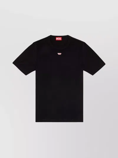 DIESEL RIBBED COTTON CREW NECK T-SHIRT
