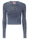 Diesel Women M-anchor Cotton Sweater In Blue
