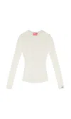 Diesel M-peris Cut-out Knitted Top In Neutrals