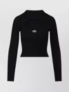 Diesel Womens 9xx M-olina Cut-out Wool Knitted Top In Black