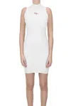 Diesel Ribbed Knit Dress In White