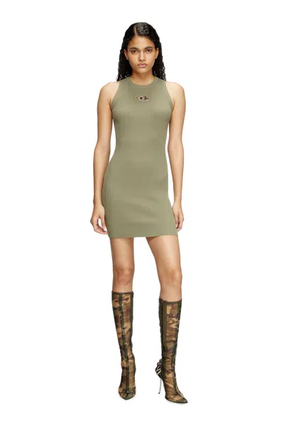 DIESEL RIBBED KNIT SLEEVELESS DRESS
