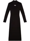 Diesel Ribbed Knit Bodycon Mini Dress With Cut-out Details In Black