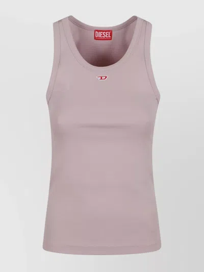 Diesel Ribbed Sleeveless Tops Texture
