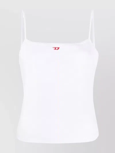 DIESEL RIBBED SLIM-FIT SLEEVELESS SQUARE TOP