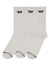 Diesel Set Of Three Socks In White