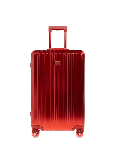 Diesel Ribbed Suitcase In Red