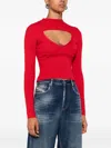 Diesel Ribbed Sweater In Red