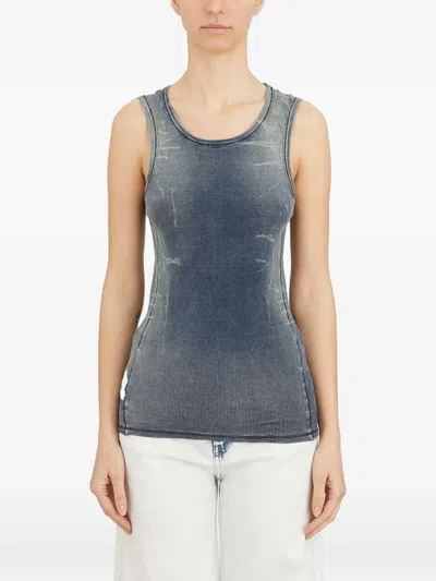 Diesel Top T-go Blue Washed Effect In Gray