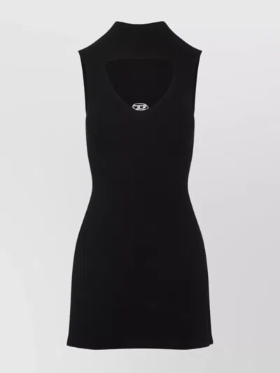 DIESEL RIBBED TEXTURE CUT-OUT DRESS