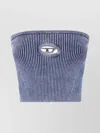 Diesel Ribbed Texture Strapless Top By Clarksvillex In Blue