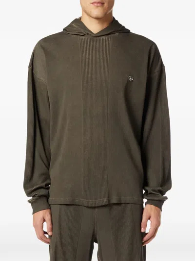 Diesel Ribbed-knit Hoodie In Multi