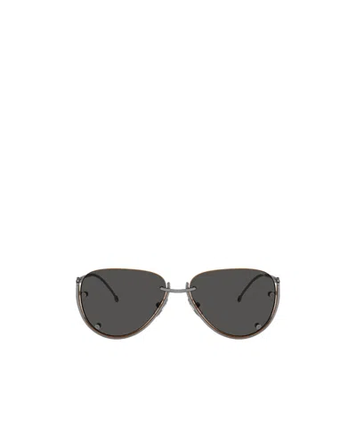 Diesel Rimless Aviator Sunglasses In Gray