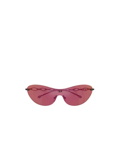 Diesel Rimless Shield Sunglasses In Multi