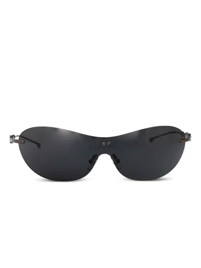 Diesel Rimless Sunglasses In Gray