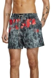 Diesel Black Rio-41-d-pop Swim Shorts In Grey
