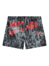 Diesel Black Rio-41-d-pop Swim Shorts In Black