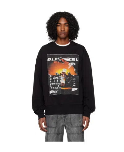Diesel Black S-macs-poff Sweatshirt In 9xx