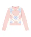 Diesel Romko Cut-out Argyle-pattern Sweater In Multi