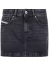 Diesel 'ron' Mini Denim Skirt In Gray