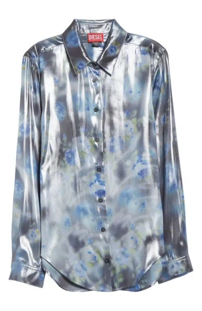 Diesel ® Ronor Floral Georgette Button-up Shirt In Multi