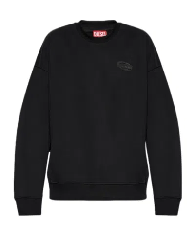 Diesel Round-head Sweatshirt In Black