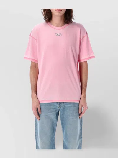 Diesel Round Neck Short Sleeve Straight Hem T-shirt