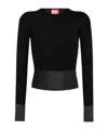 Diesel M-sleshs Knitted Top In Black