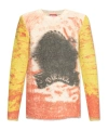 Diesel Men's Fuzzy Sweater With Pop Print In Multicolor