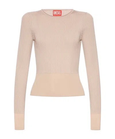 Diesel Round Neck Sweater In Nude