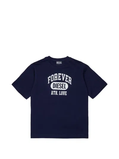 Diesel Kids' T-shirt With Logo In Blue
