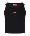 Diesel Round-neck Vest In Black
