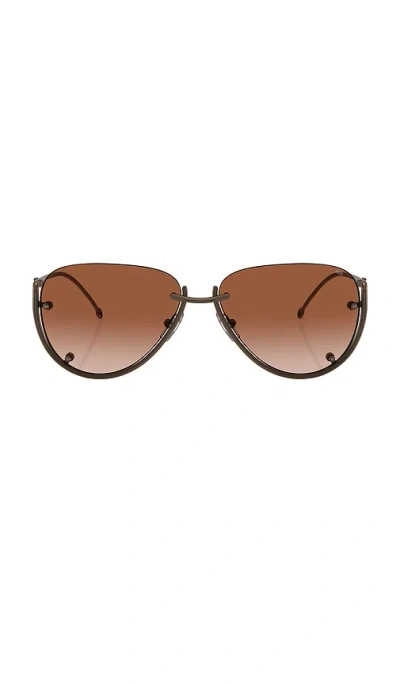 Diesel Round Sunglasses In Brown