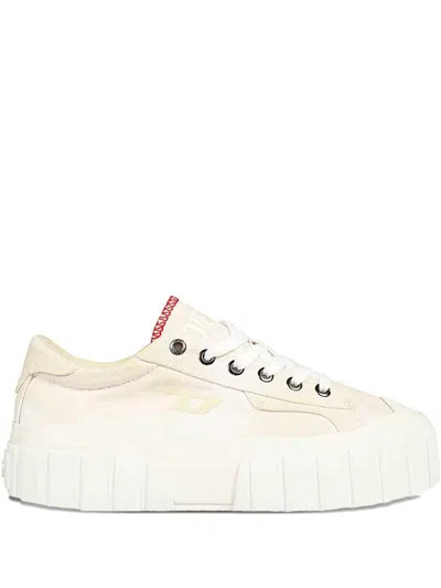 DIESEL ROUND-TOE PLATFORM SNEAKERS
