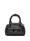 Diesel Rounded Rectangular Black Handbag With Detachable Strap In Black