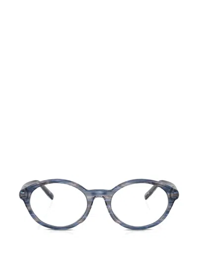 Diesel Round-frame Glasses In Blue