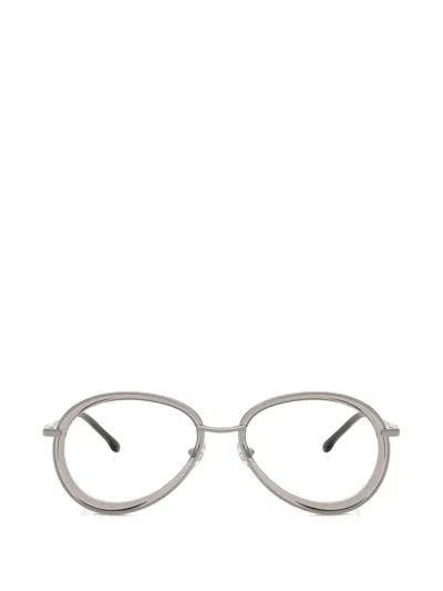 Diesel Round-frame Glasses In Silver