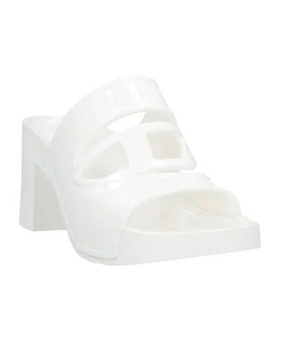 Diesel Round-toe High-heeled Sandals In White