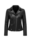Diesel R-sinya-a Leather Biker Jacket In Black