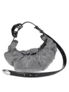 Diesel Small Grab-d Embellished Scrunched Shoulder Bag In Gray