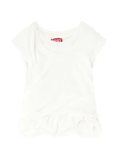 Diesel Rucked-up Tank Top In Double-layer Jersey In White