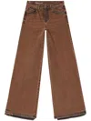 Diesel 1978 D-akemi Wide-legged Jeans In Brown