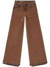 Diesel 1978 D-akemi Wide-legged Jeans In Beige