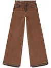Diesel 1978 D-akemi Wide-legged Jeans In Beige