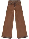 Diesel 1978 D-akemi Wide-legged Jeans In Beige
