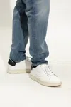 Diesel Man Sneakers Black Size 11 Bovine Leather In White