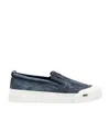 Diesel Man Sneakers Deep Teal Size 10 Cotton In Blue
